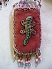 Antique Rose cell phone holder w/ gecko